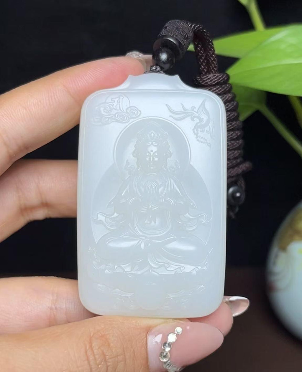 和田羊脂玉观音（70.3g）