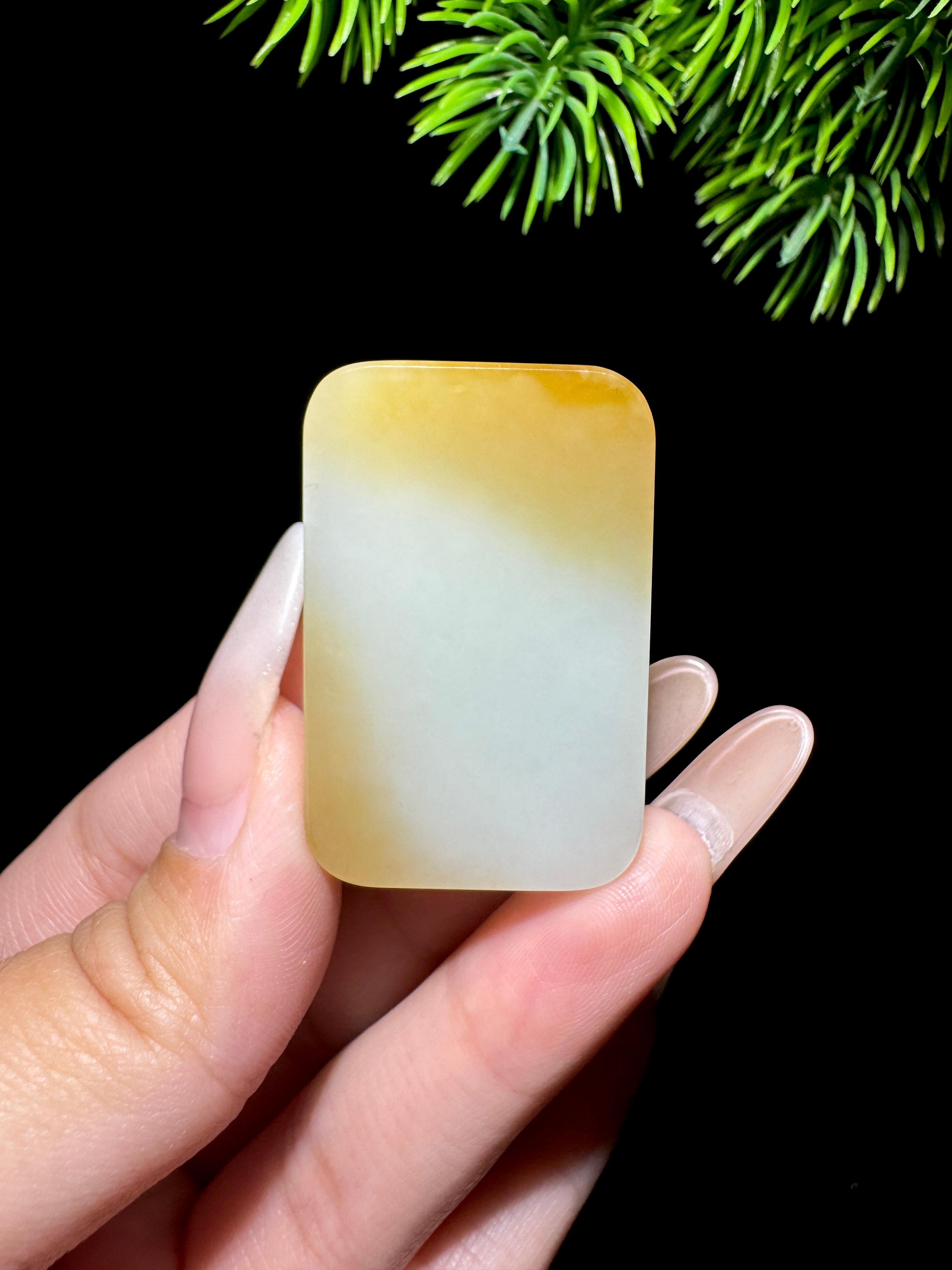 和田玉糖白玉无事牌（30.3g）