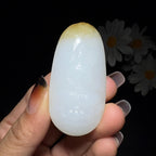 和田玉糖白大势至菩萨（40.6g）