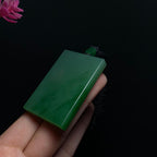 精品和田碧玉粉青无事牌（35.0g）