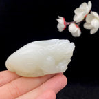 和田玉籽料貔貅【招财进宝】手把件（80.4g）