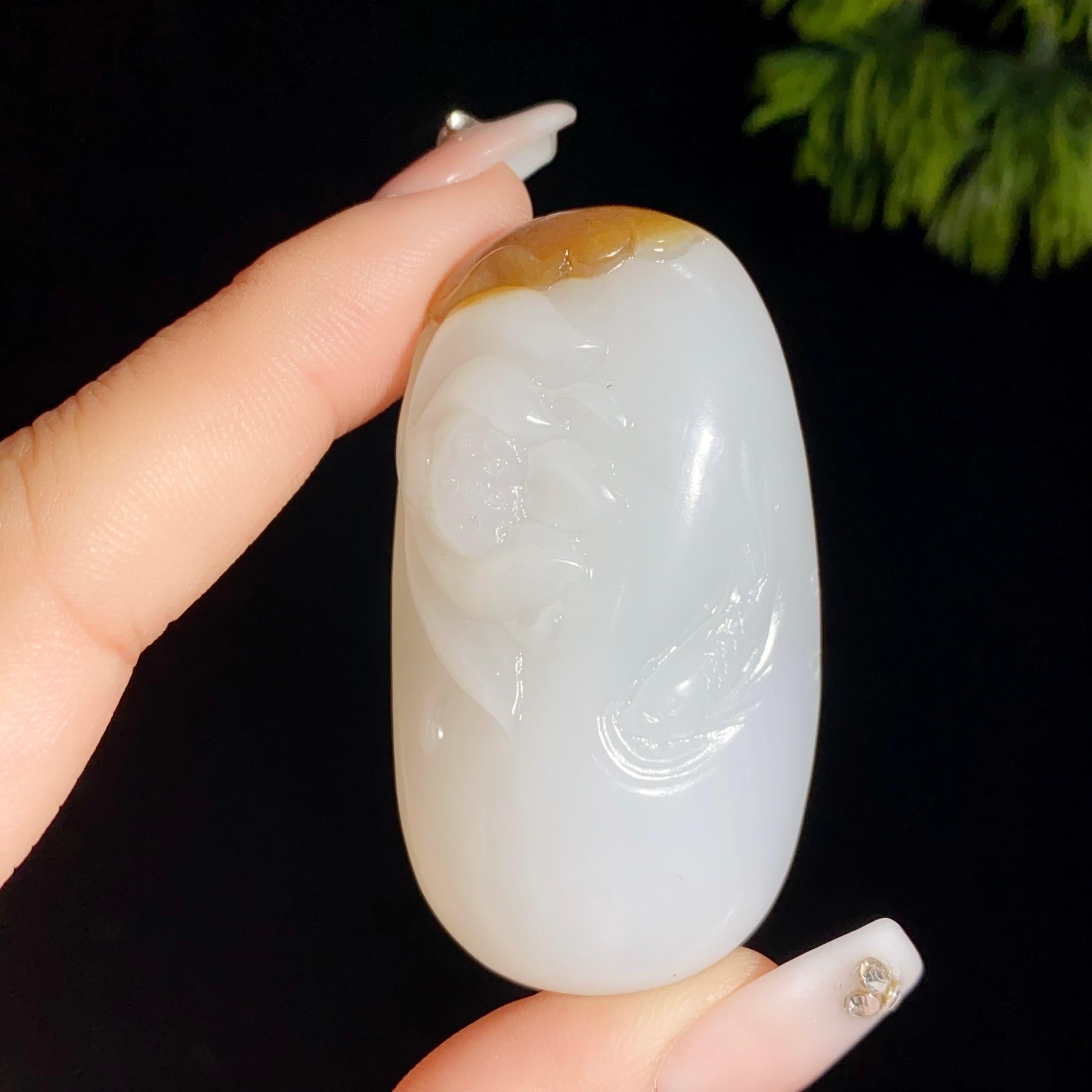 和田玉糖白年年有余（34.1g）