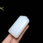 和田山料羊脂白玉无事牌（54.0g）