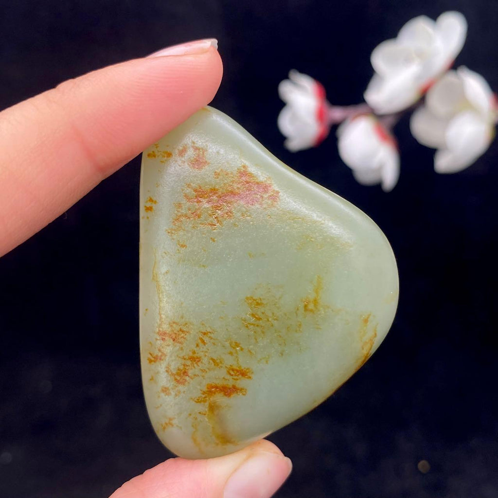 和田玉聚红皮籽料挂件（46.4g）