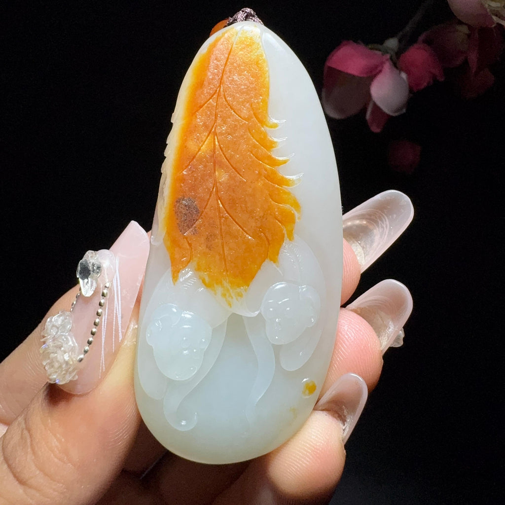 和田玉籽料挂件一夜封侯（38.9g）