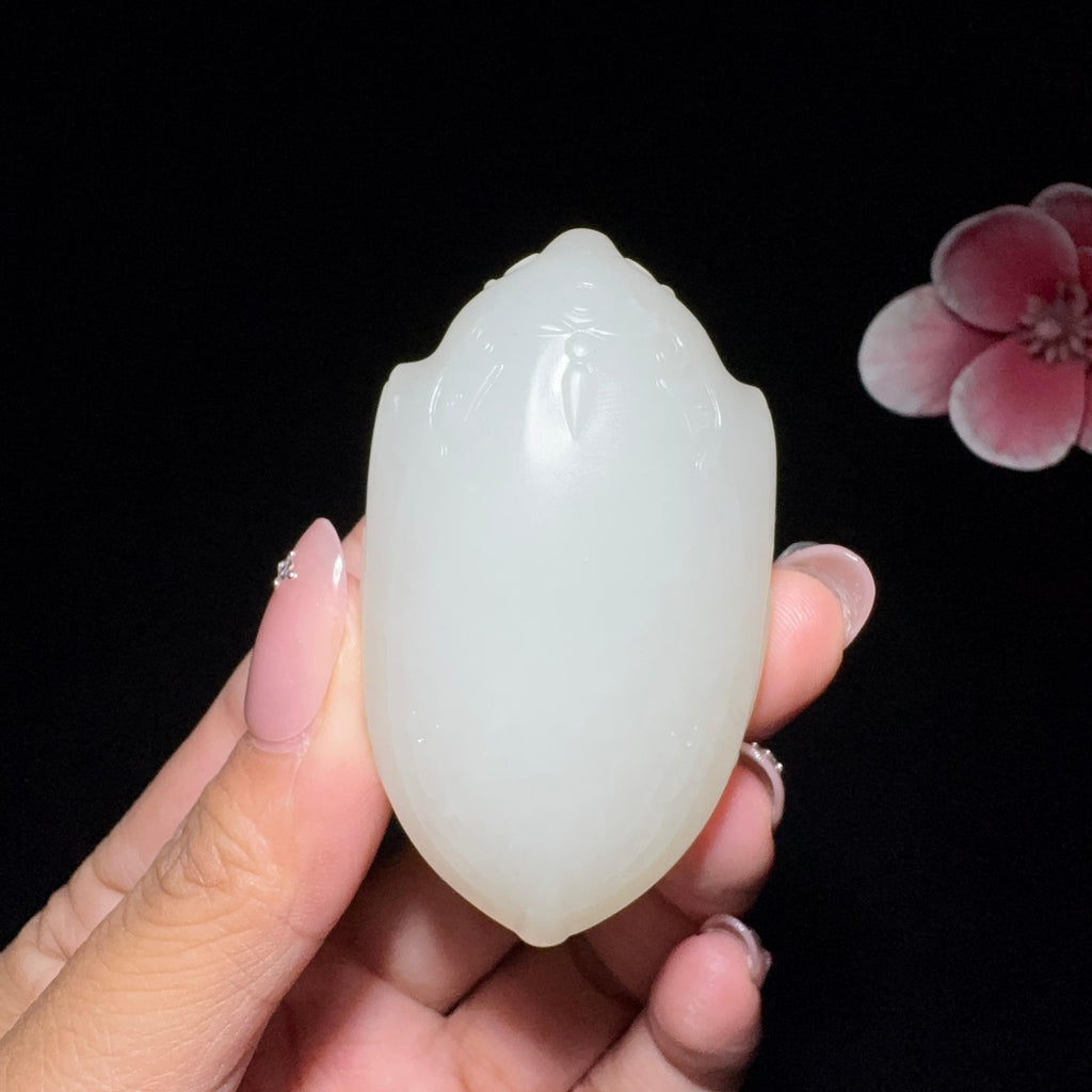 和田玉籽料平安无事牌（53.8g）