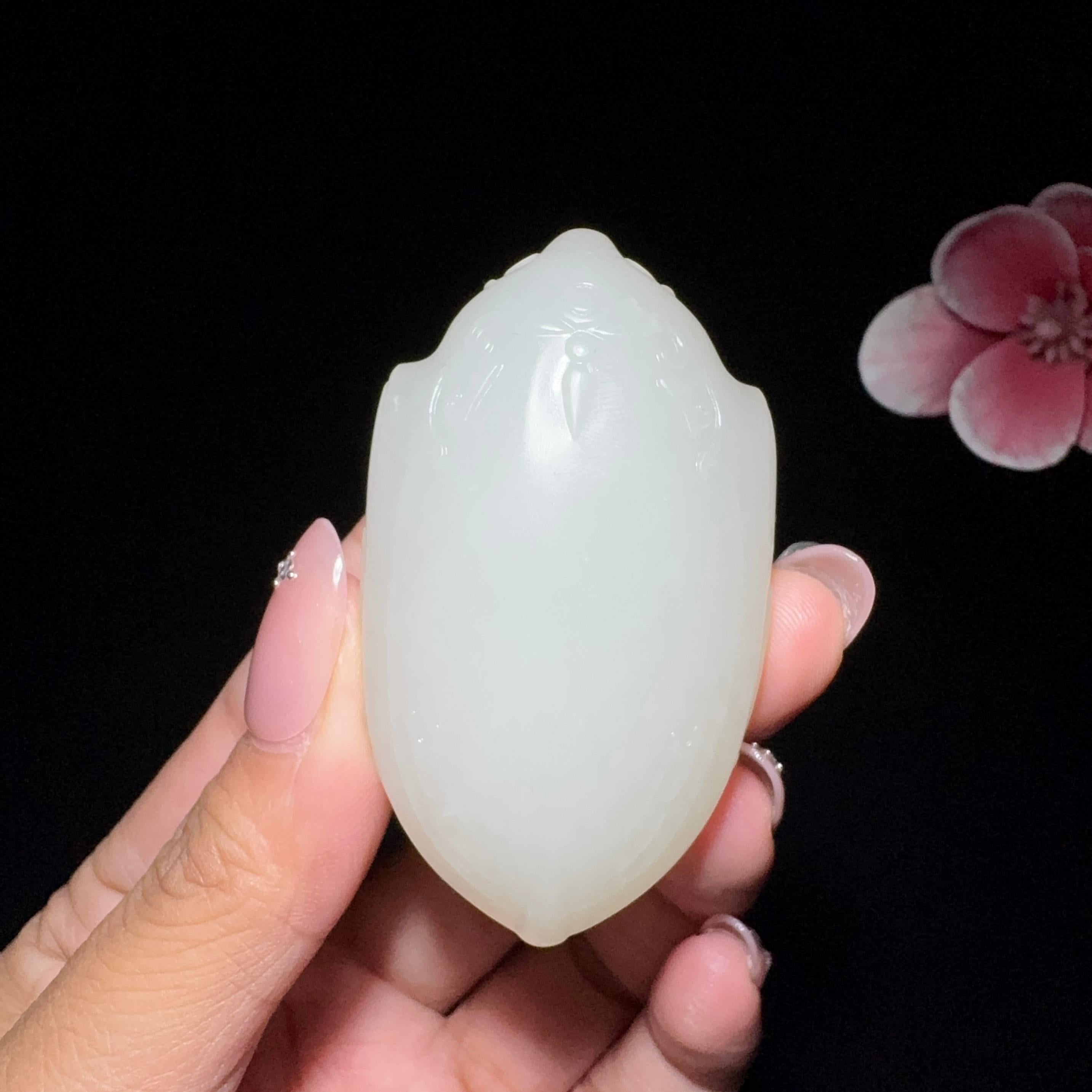 和田玉籽料平安无事牌（53.8g）