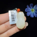 和田玉籽料玉白菜挂件（11.5g）