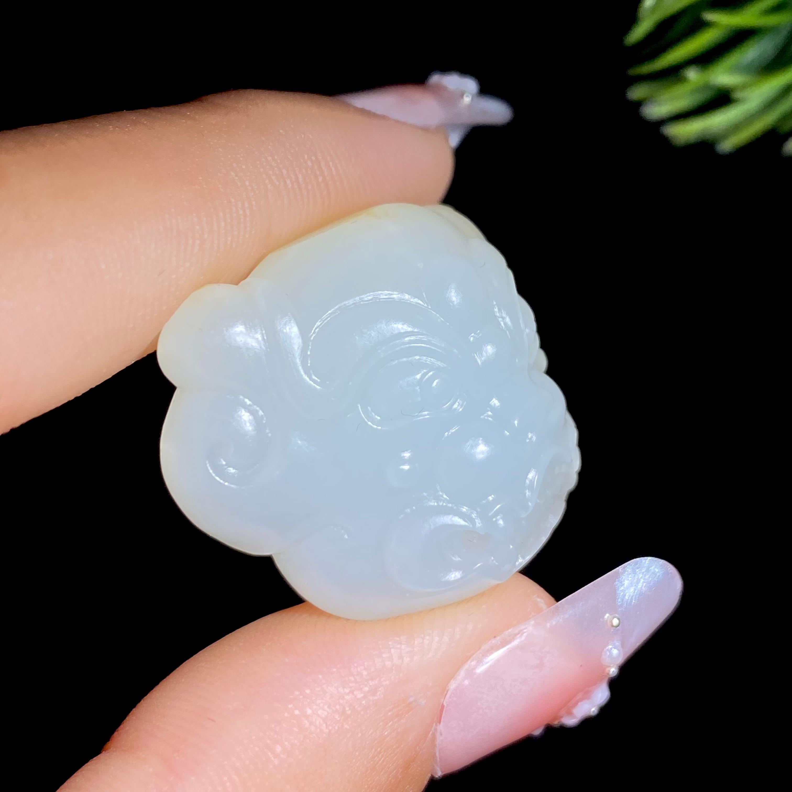 和田玉籽料兽面（14.0g）