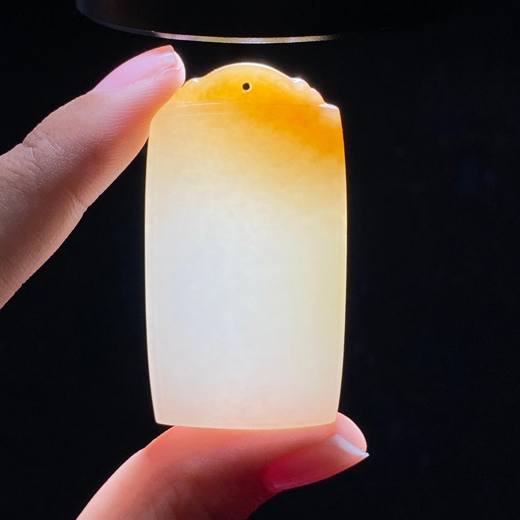 和田玉糖白无事牌（32.8g）