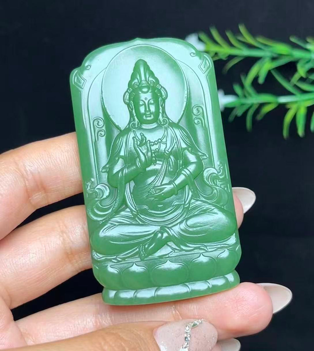和田玉碧玉观音（50.6g）
