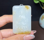 新疆和田玉且末天地糖羊脂玉观音（67.3g）