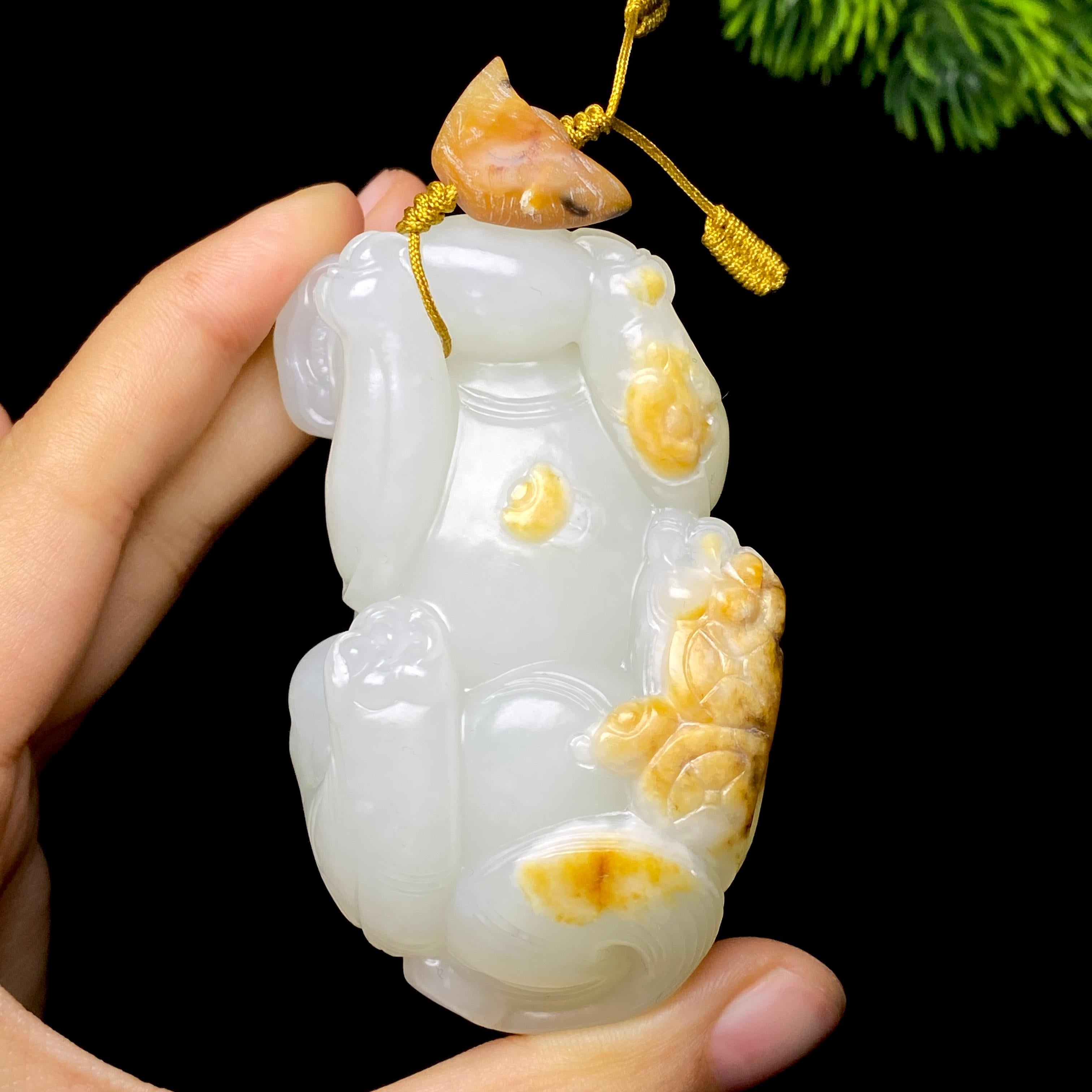 和田玉籽料貔貅把件（172.1g） – 厚德载玉