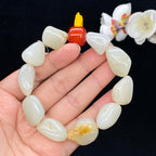 和田玉-黄皮白肉籽料【精品手串】H2605260291（g）