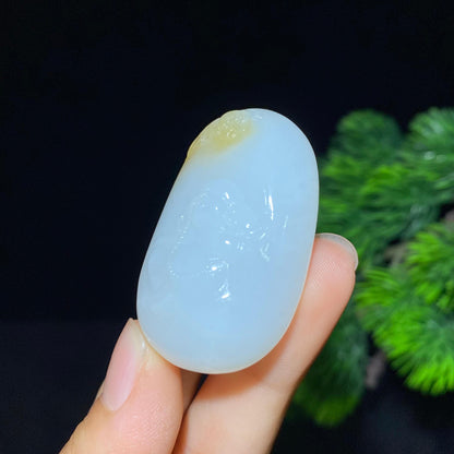 和田糖白玉佛公挂件（34.0g）
