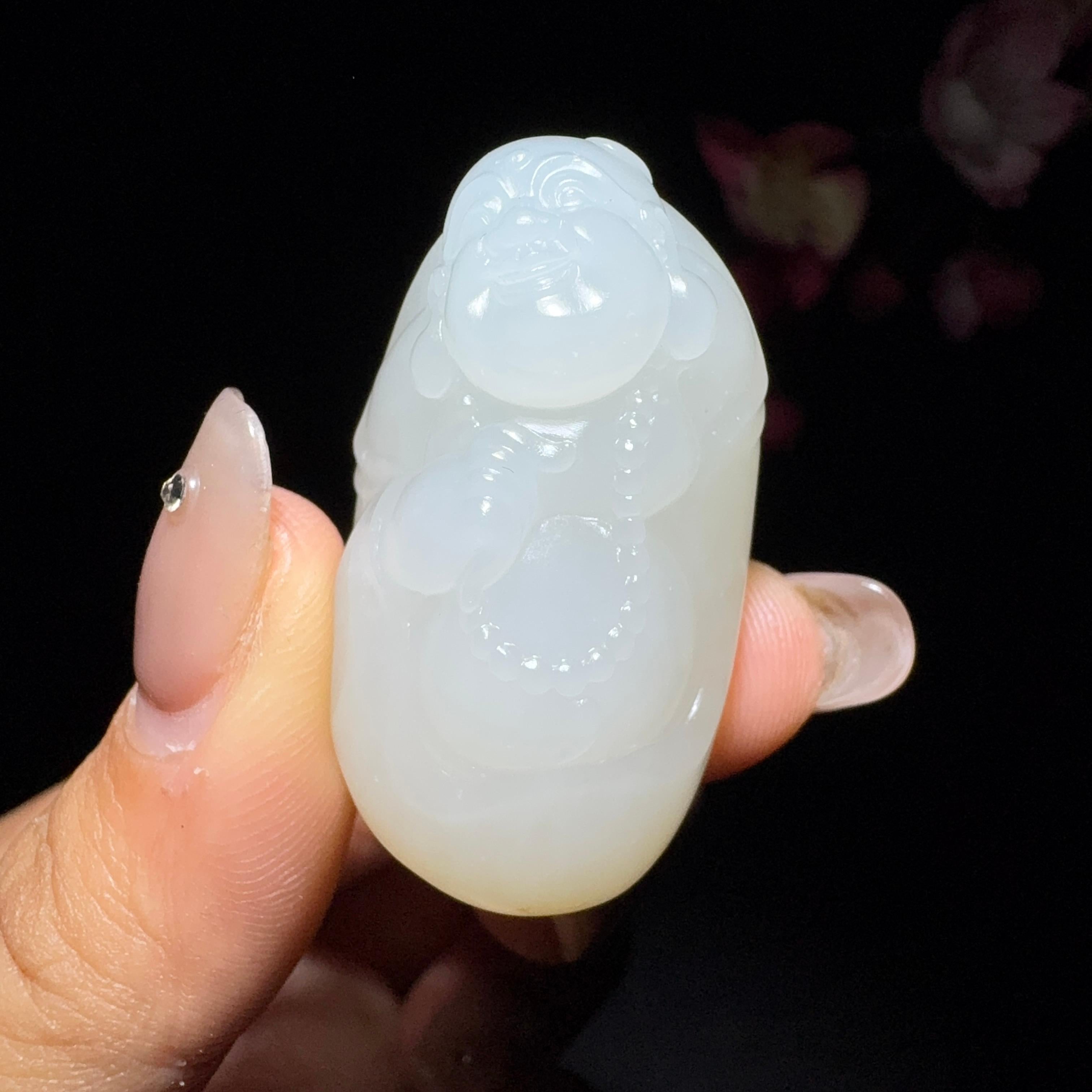 和田玉籽料挂件佛公（25.0g）