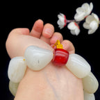和田玉洒金皮籽料【精品手串】（113.3g）