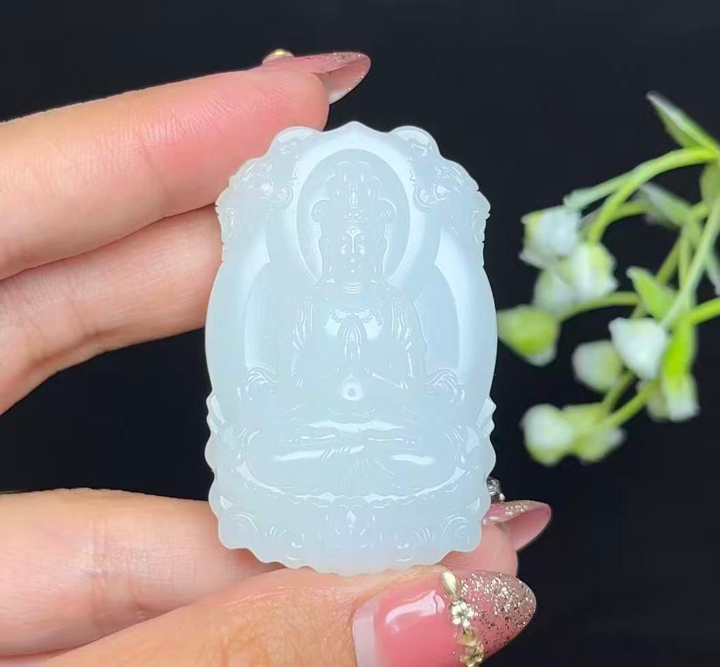 和田白玉平安无事牌（67.1g）