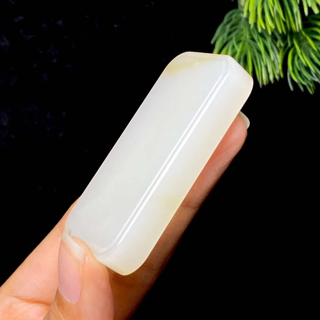 和田玉糖白无事牌（44.0g）
