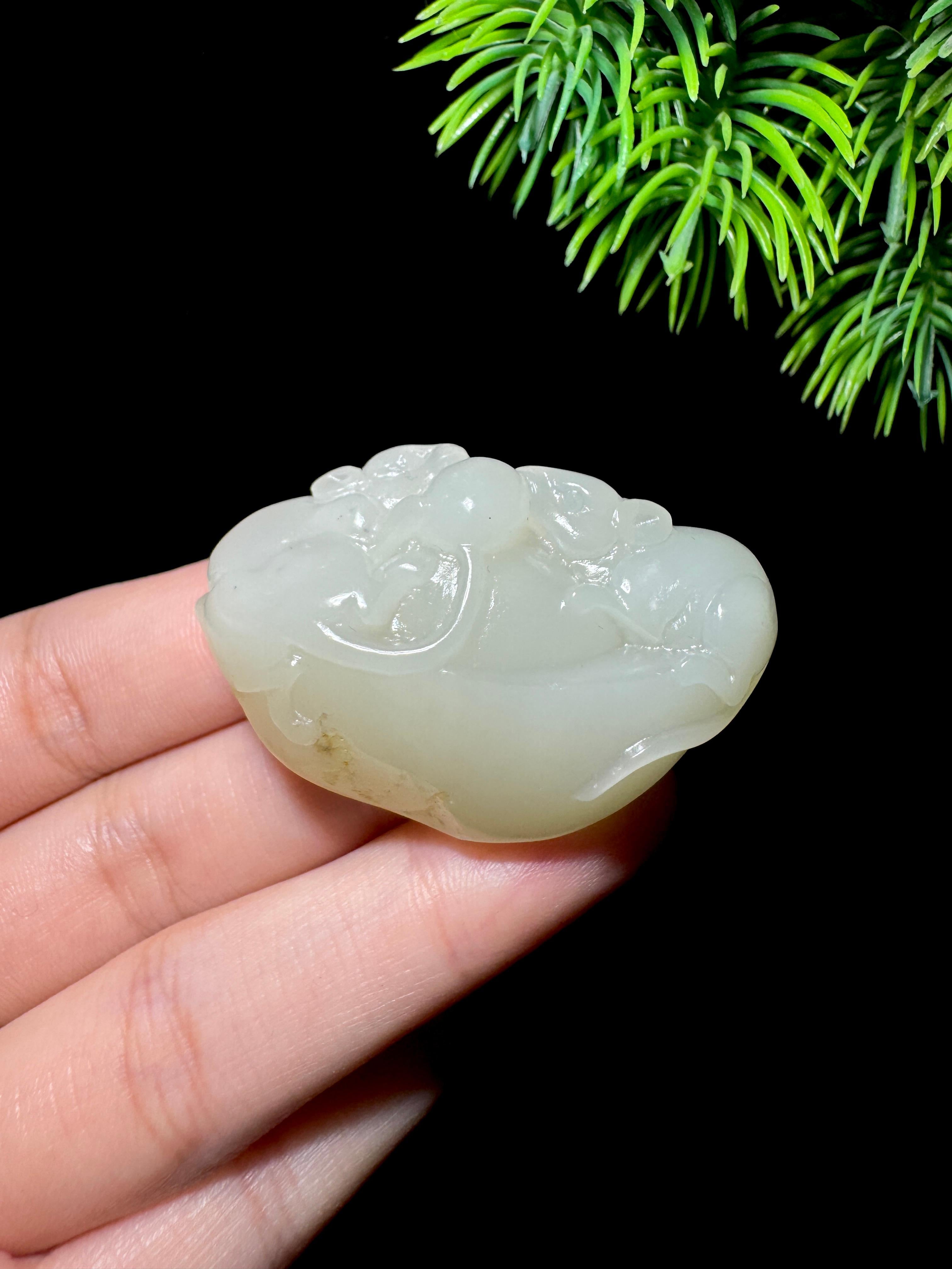 和田玉籽料代代数钱挂件（27.8g）
