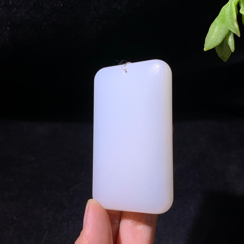 收藏级和田山料白玉无事牌（77.6g）