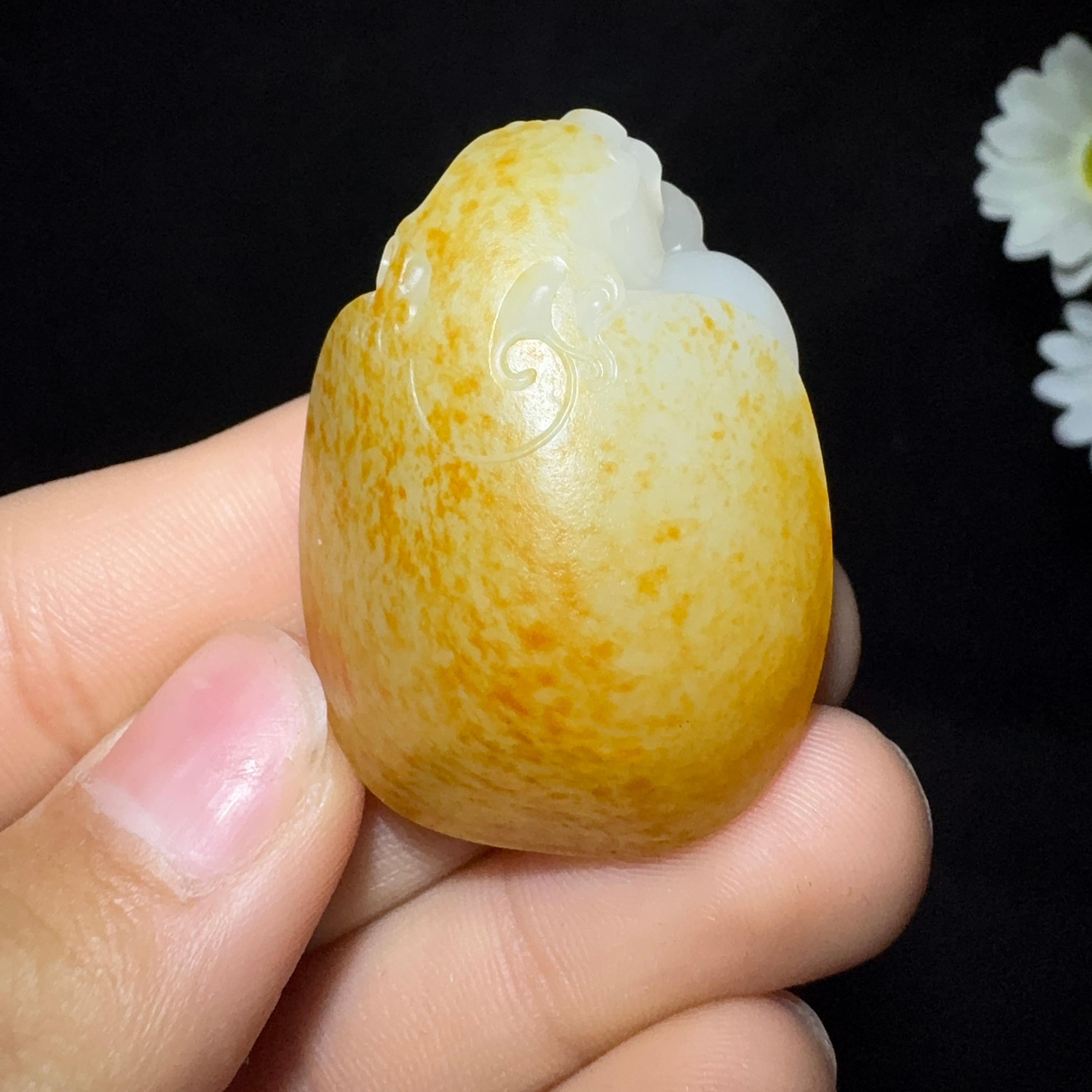 和田玉籽料挂件龙龟（33.0g）