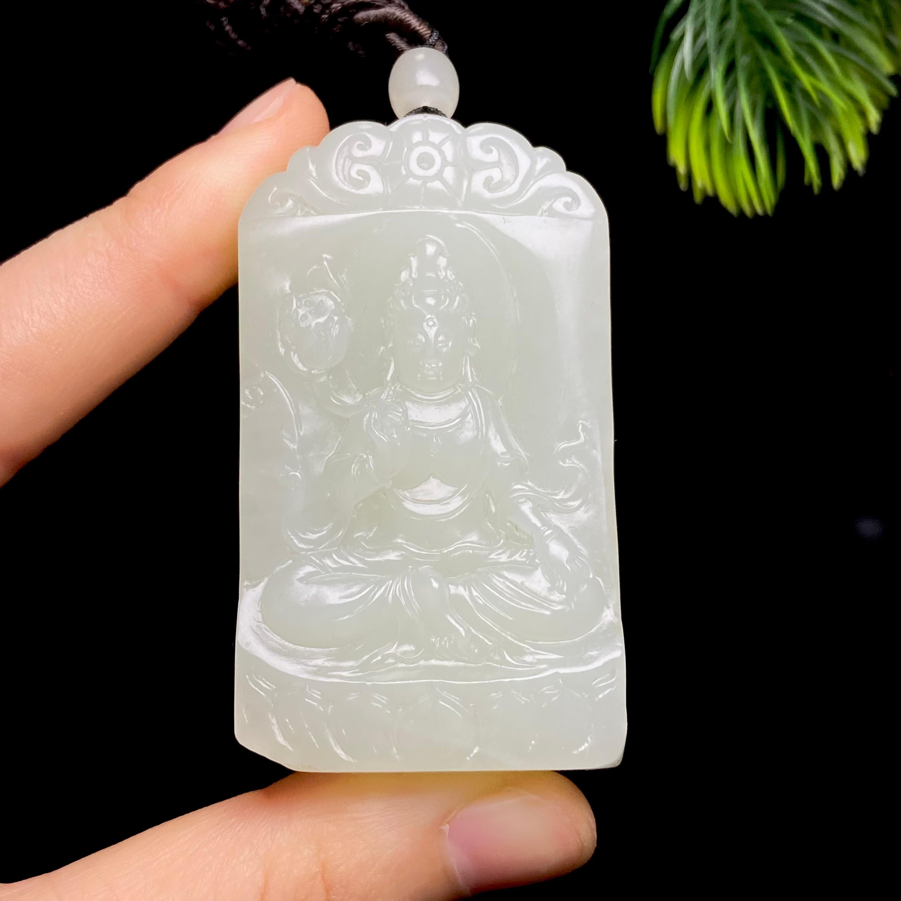 和田玉籽料文殊菩萨（77.6g）