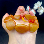 和田玉黄沁皮籽料【精品手串】（71.1g）