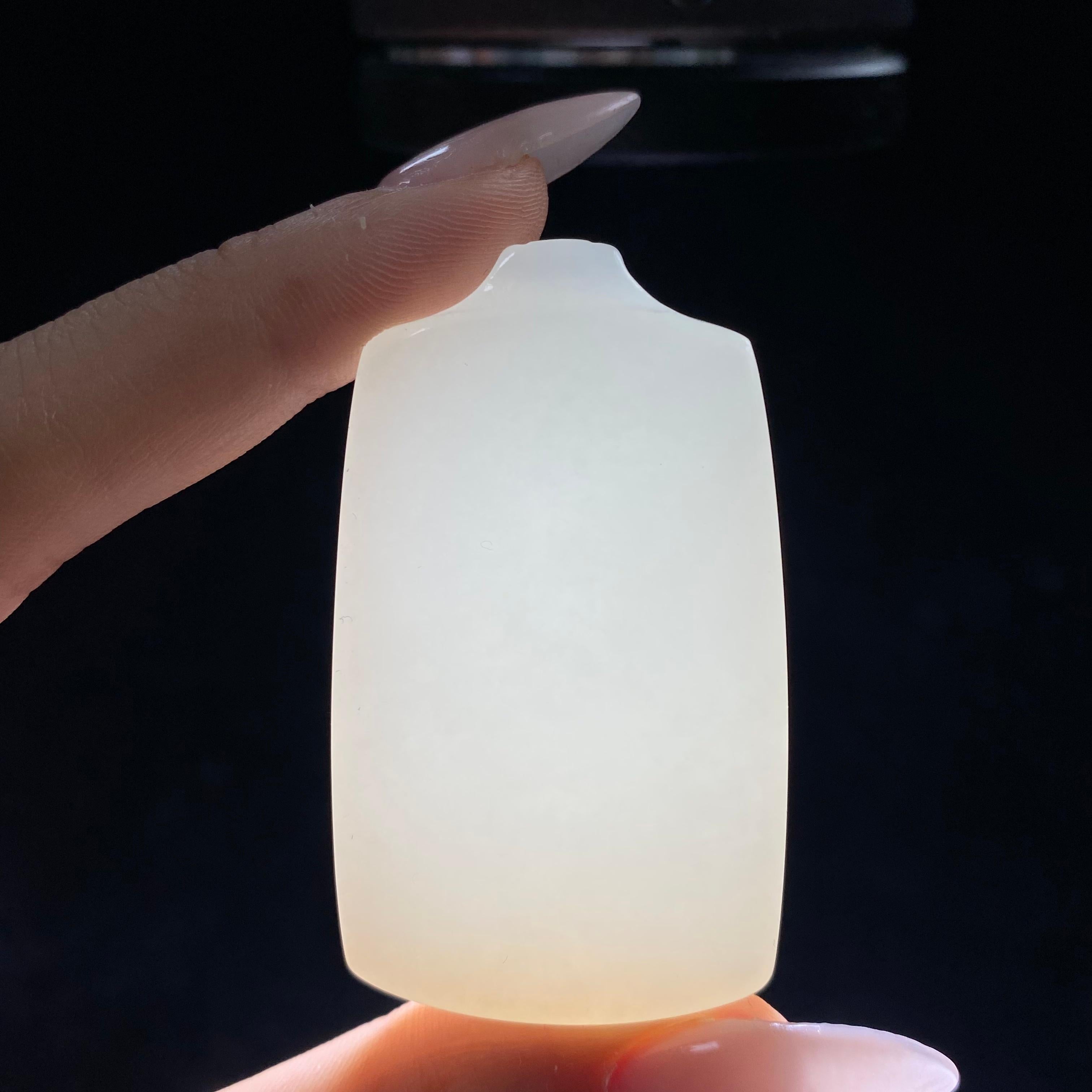 和田玉白玉无事牌（36.8g）