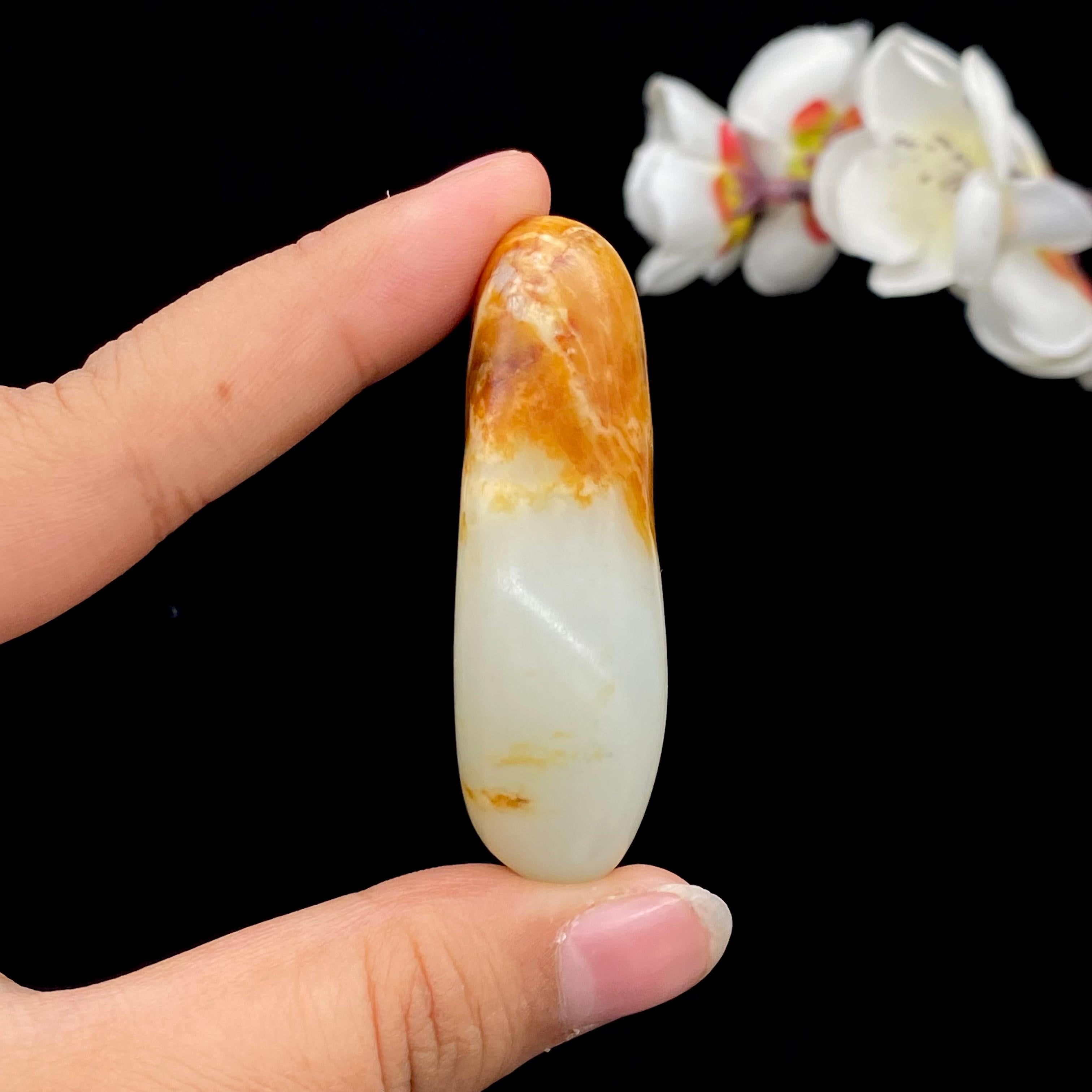 和田玉聚黄皮籽料原石（46.2g）