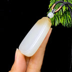 和田玉糖白无事牌（37.0g）