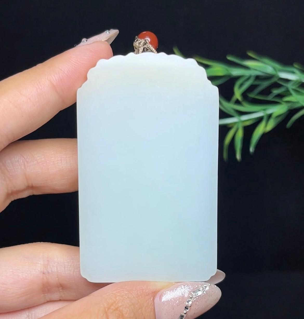 和田玉糖白羊脂玉观音（62.5g）