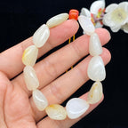 和田玉白玉带黄皮籽料【精品手串】（28.5g）