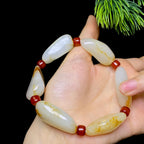 和田玉洒金皮白肉籽料手串（65.5g）