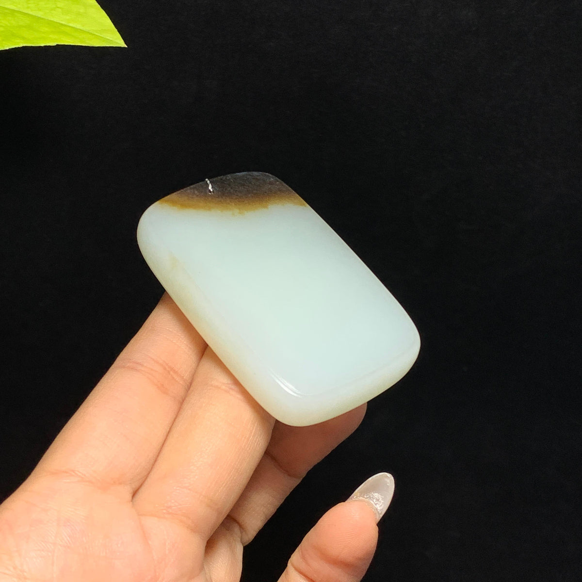 和田山料糖白玉无事牌挂件（69.3g）