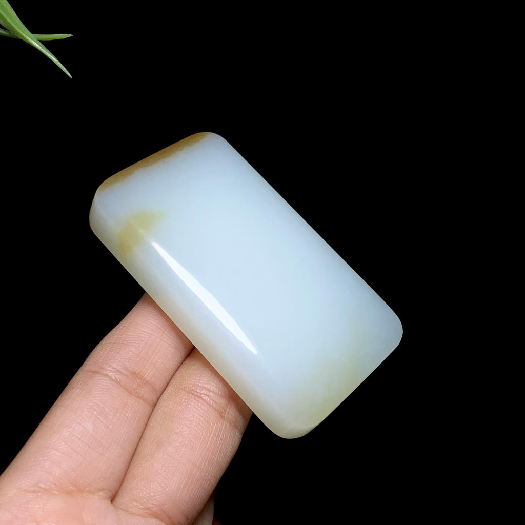 和田玉山料糖白玉无事牌（81.0g）