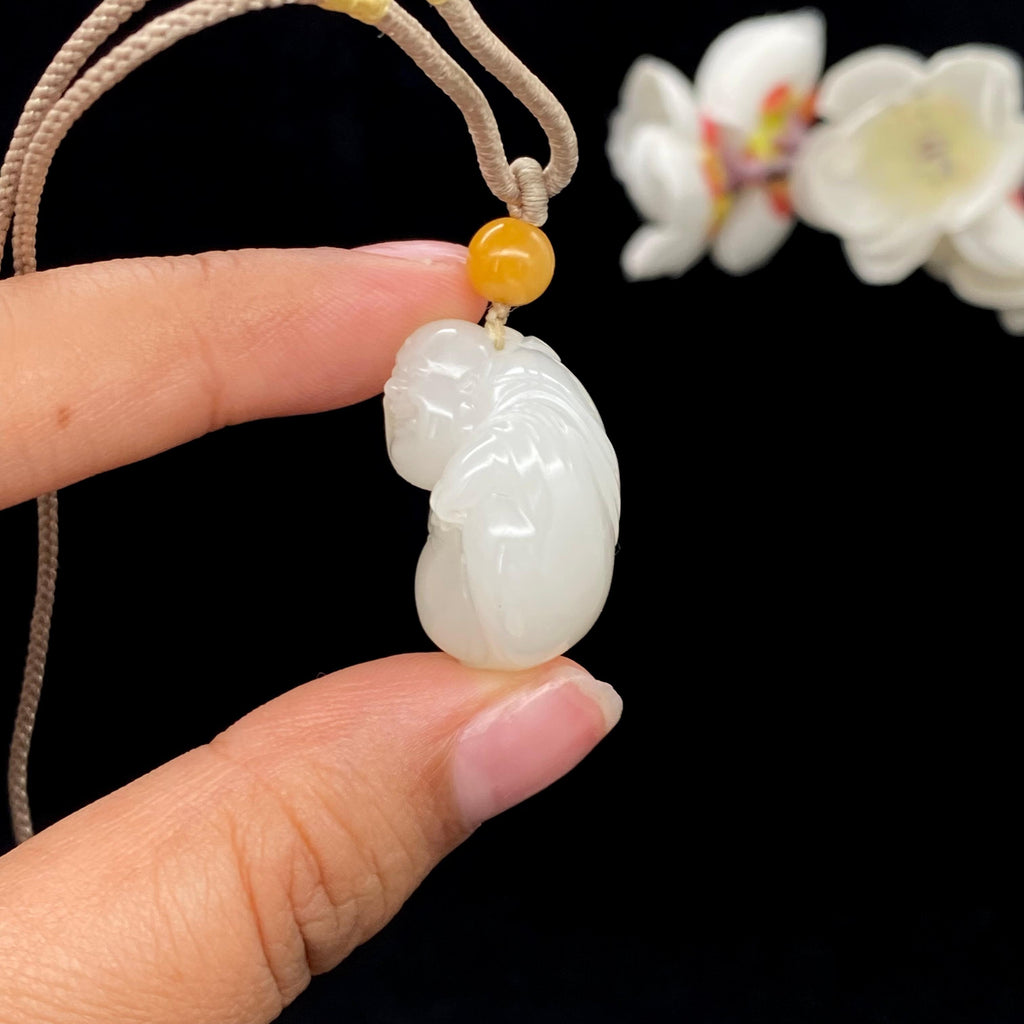 和田玉白玉籽料【佛公】挂件（18.6g）