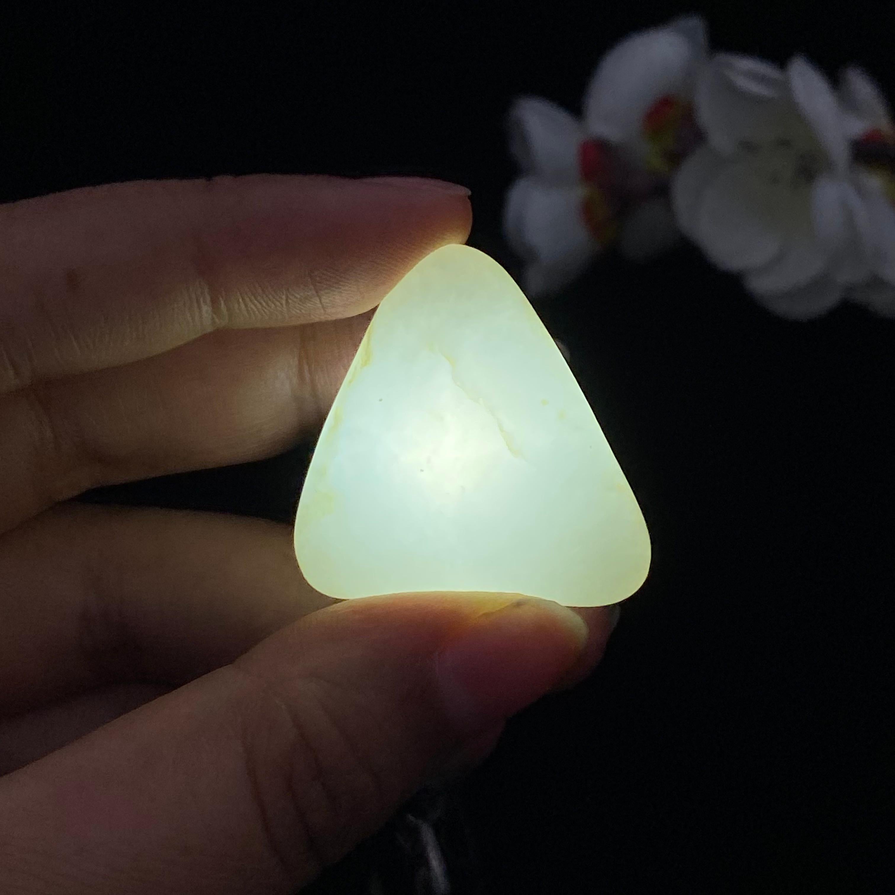和田玉白玉籽料吊坠籽（14.5g）