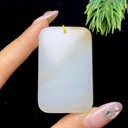 和田玉糖白无事牌（34.1g）