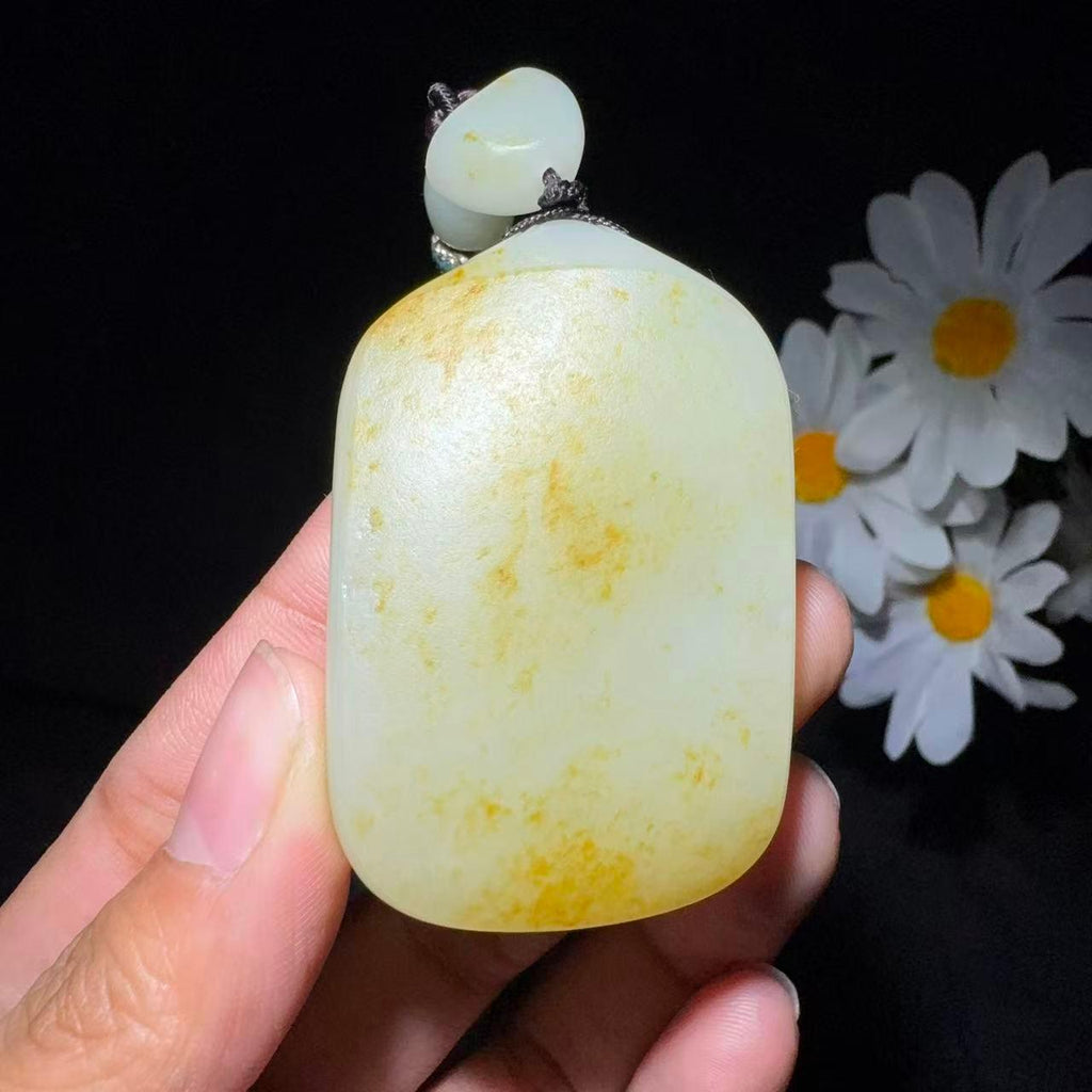和田玉籽料平安无事牌（51.4g）
