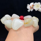 和田玉洒金皮籽料【精品手串】（101.1g）