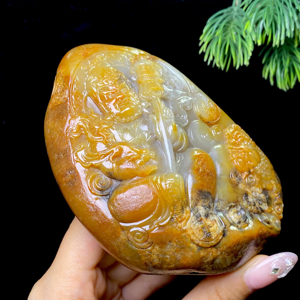 和田玉籽料钟馗摆件（460.0g）