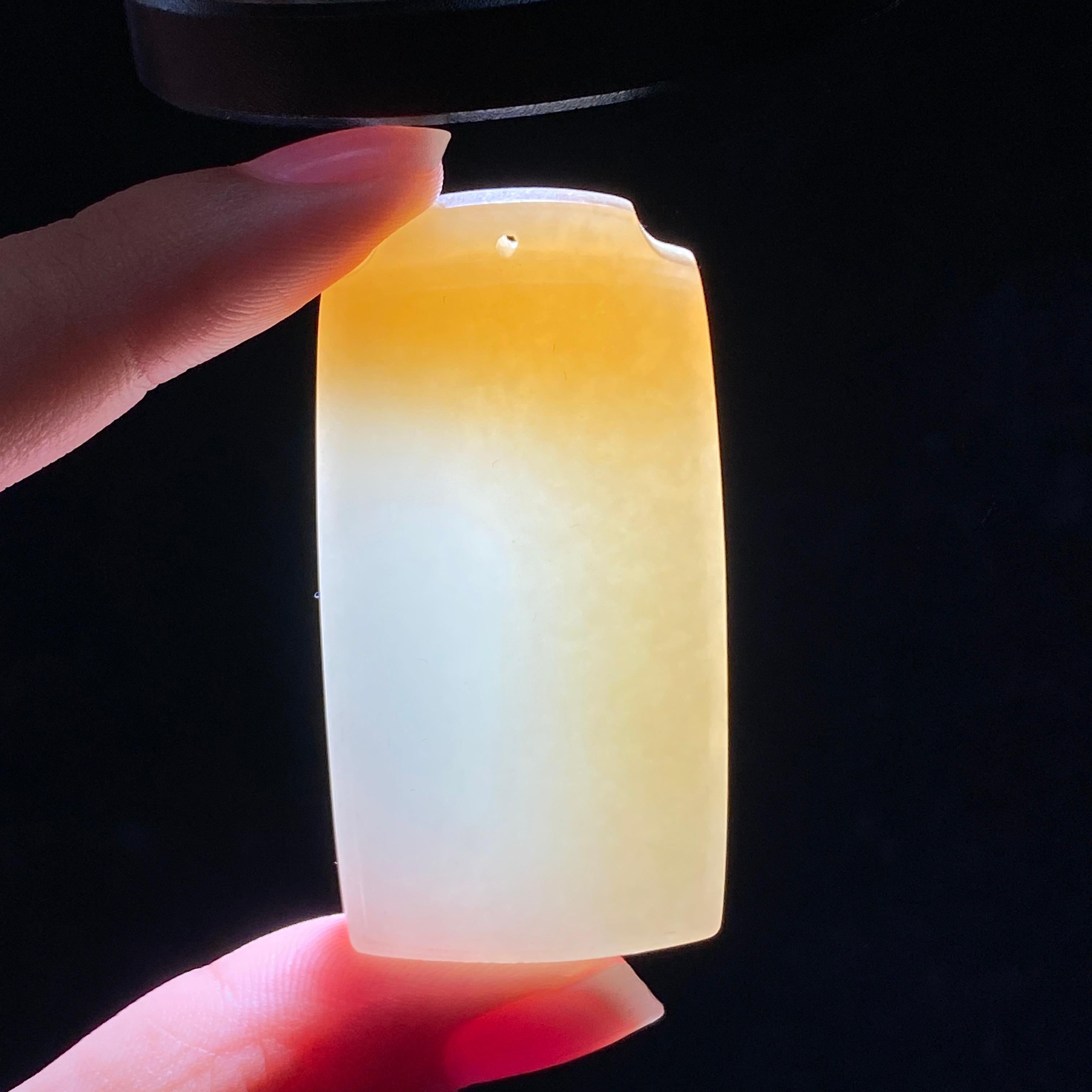 和田玉糖白无事牌（34.8g）