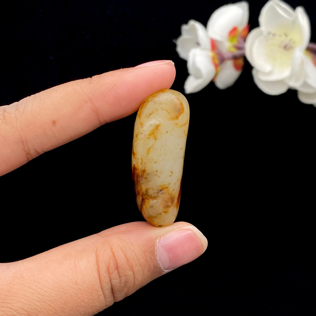 和田玉聚红皮籽料挂件（25.2g）
