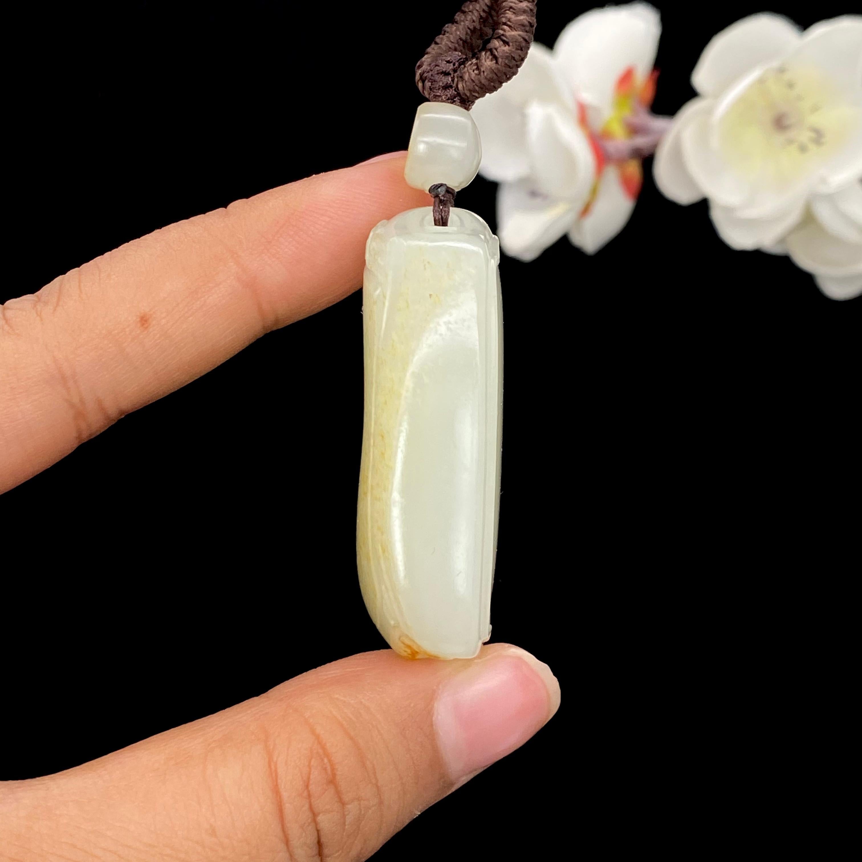 和田玉-白玉籽料【平安无事牌】（48.5g）