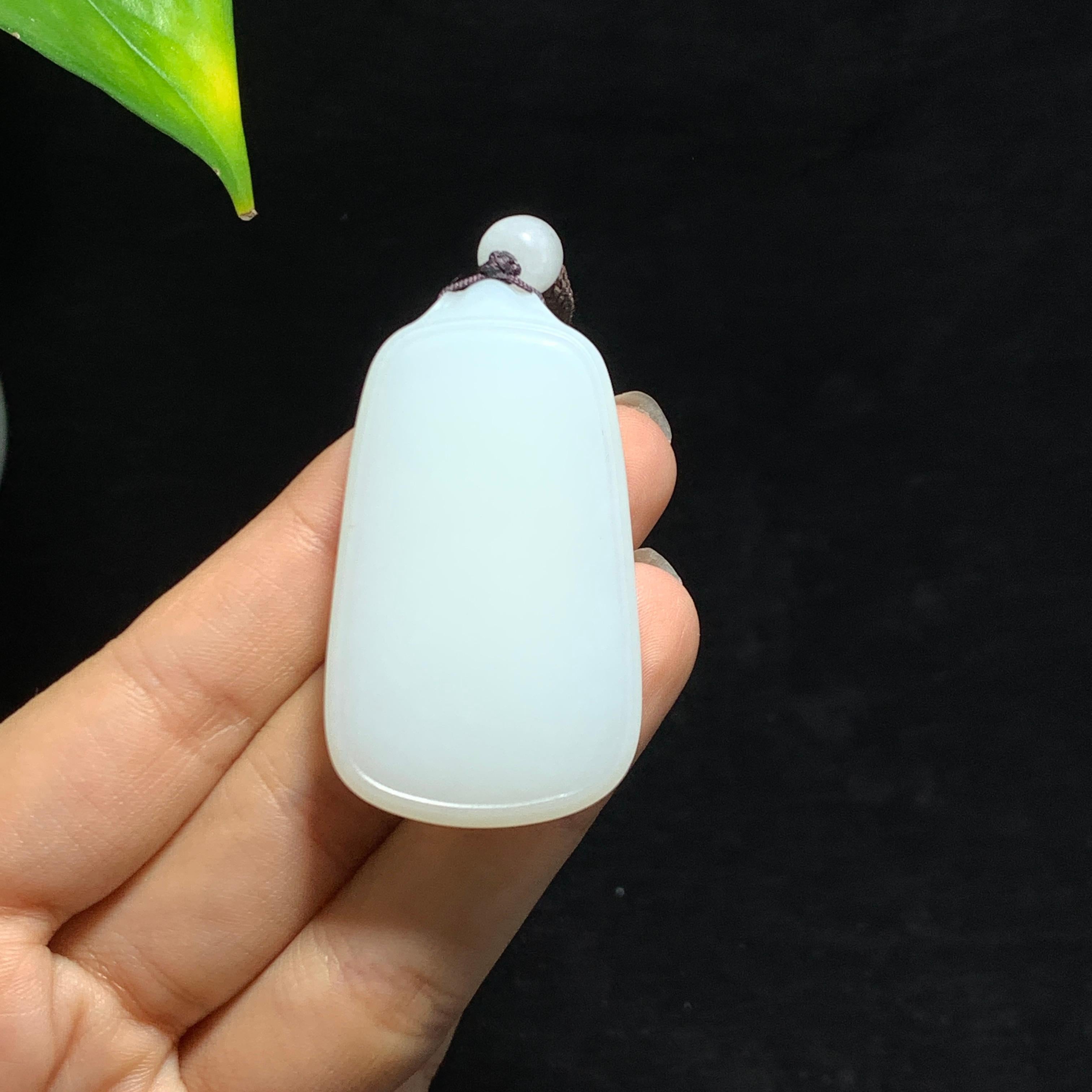 和田山料白玉无事牌挂件（40.0g）