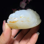 和田玉籽料手把件太平有象（161.7g）