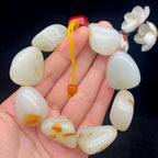和田玉黄皮籽料【精品手串】（104.6g）