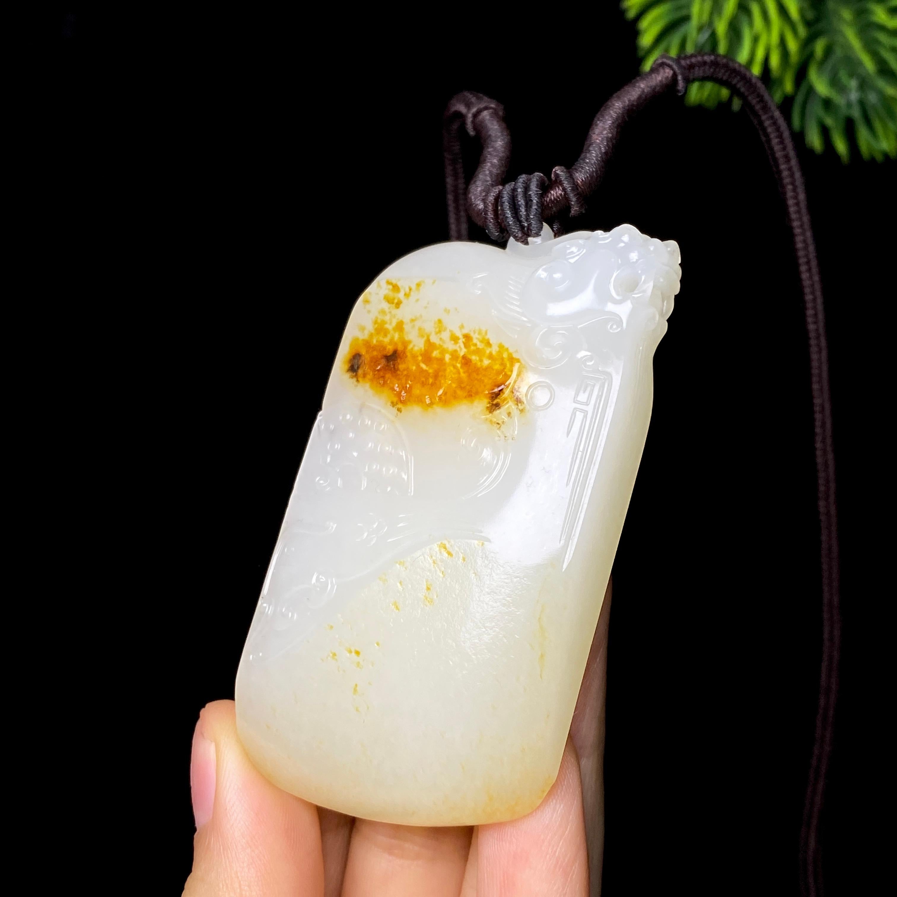 和田玉籽料貔貅无事牌（76.1g）
