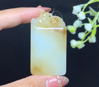 和田玉糖白府上有龙平安无事牌（37.0g）